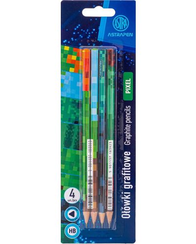 Set creioane grafit Astra Astrapen - Pixel, HB, 4 buc. - 1
