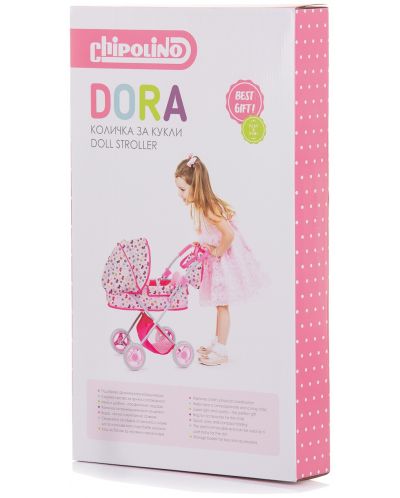 Cărucior pentru păpuși  Chipolino - Dora, fluturi - 5