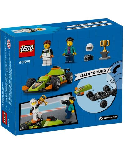 Constructor LEGO City - Mașină de curse verde (60399) - 2
