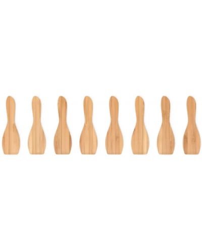 Set de 8 spatule din bambus Pebbly - 12,8 x 3,9 cm - 1