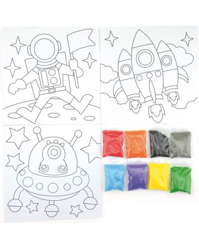 Set de desen cu nisip colorat Andreu toys - Cosmos - 2