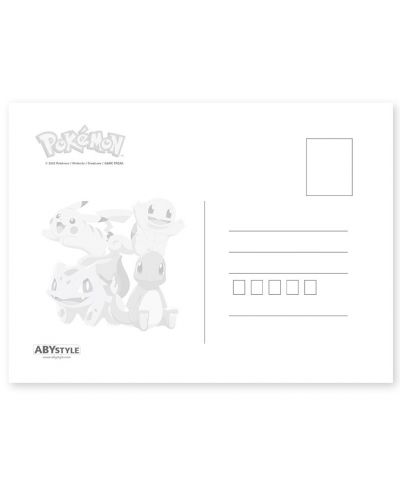 Set de cărți poștale ABYstyle Games: Pokemon - Generation 1 starters, 5 bc. - 7
