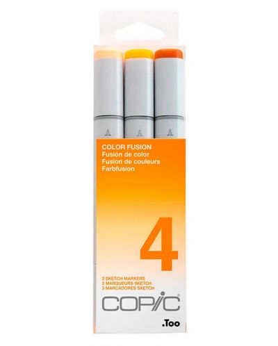 Set de markere Too Copic Sketch - Color Fusion 4, portocaliu, 3 culori - 1