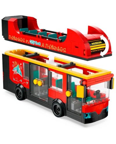 Constructor  LEGO City - Autobuz turistic roșu cu etaj(60407) - 2
