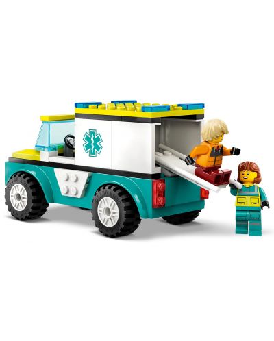 Constructor LEGO City - Ambulanță și snowboarder (60403) - 4