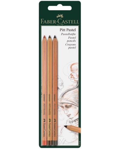 Set de creioane Faber-Castell Pitt Pastel - 3 culori - 1