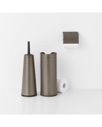 Set de 3 accesorii pentru toaletă Brabantia - ReNew, Platinum - 3