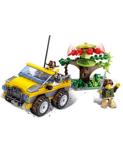 Constructor Alleblox Jungle Defenders -Jeep și copac, 179 piese - 2