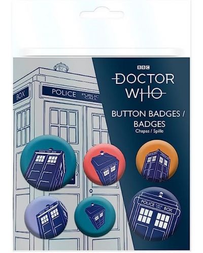 ABYstyle Television: Doctor Who - Set de insigne pentru Tardis - 8