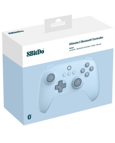 Controller 8BitDo - Ultimate C Bluetooth, woreless, albastru (Nintendo Switch) - 8