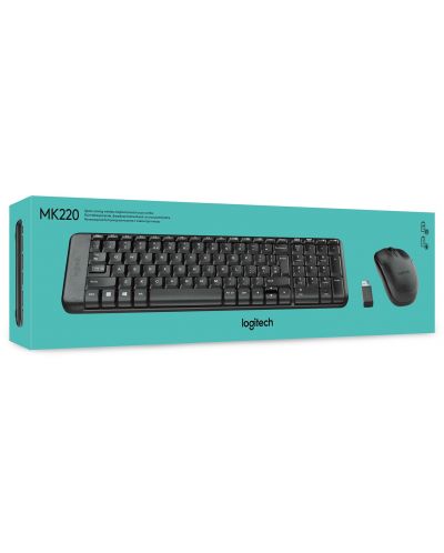 Set mouse si tastatura Logitech - MK220, wireless, negru - 5