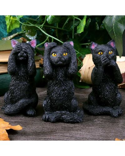 Set de statuete Nemesis Now Adult: Humor - Three Wise Felines, 8 cm - 5