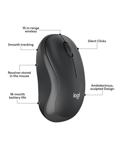Set mouse si tastaura wireless Logitech - MK295, negre - 7
