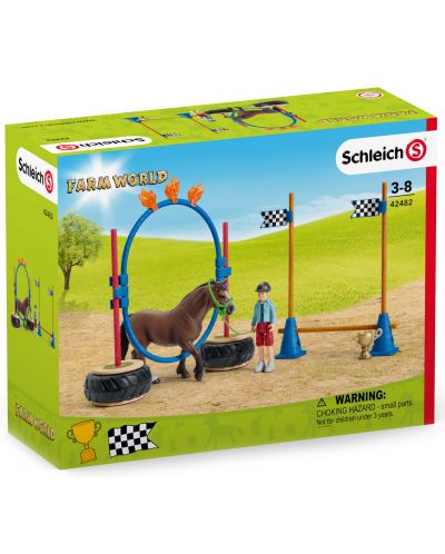 Set Schleich Farm World Horses - Cursa de agilitate cu ponei - 2