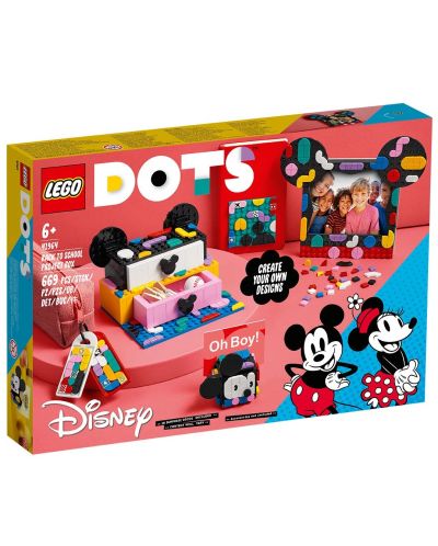 Constructor LEGO Dots - Cutie proiect școlară Mickey Mouse și Minnie Mouse (41964) - 1