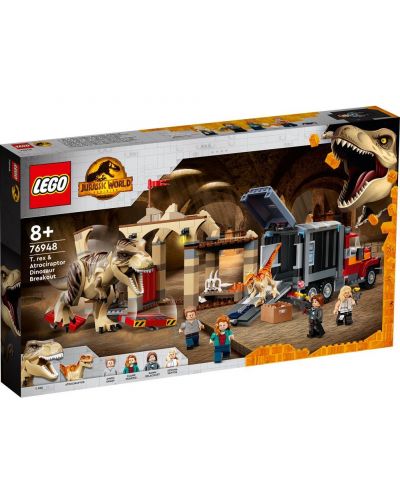 Constructor Lego Jurassic World - Evadarea lui T-Rex si Atrosiraptor (76948) - 1
