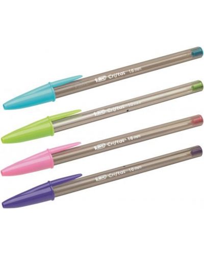 Set de stilouri colorate BIC Cristal - Fun, 1.6 mm, 4 culori - 2