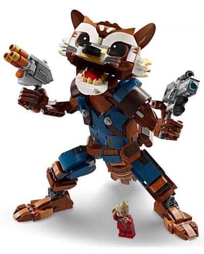 Constructor LEGO Marvel Super Heroes - Rocket și Baby Groot (76282) - 2
