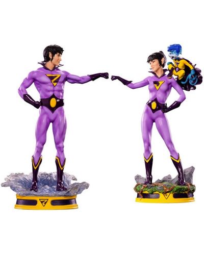 Set statuete  Iron Studios DC Comics: Wonder Twins - Jayna & Zan, 21-20 cm - 1
