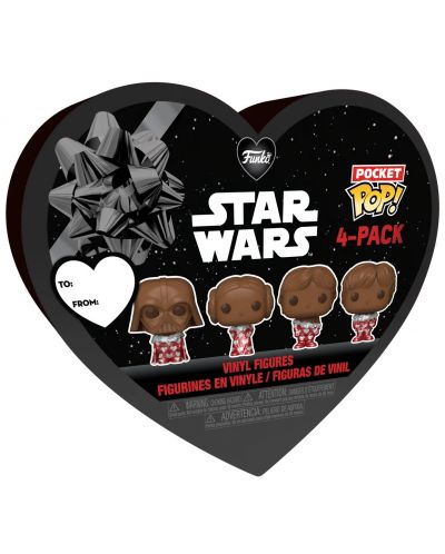 Set de mini-figurine Funko Pocket POP! Movies: Star Wars - Happy Valentine's Day Box - 3