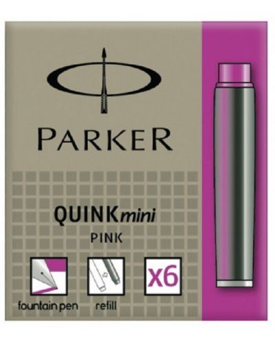 Set rezerve Parker - Z11, pentru stilou, 5 buc., roz - 1