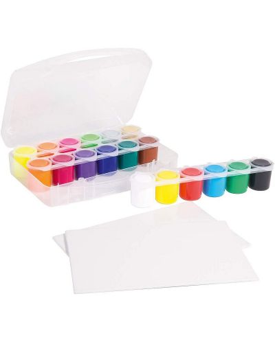 Set de vopsele acrilice Primo H&P - 18 culori x 25 ml, în cutie - 2