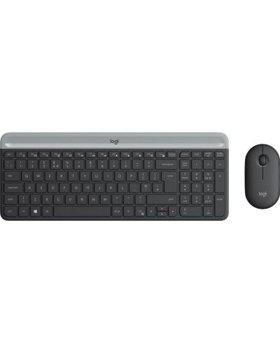 Set mouse si tastatura wireless Logitech - Combo MK470, gri - 1