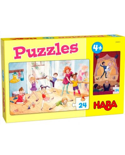 Set puzzle Haba - Balerine, 2 piese - 1