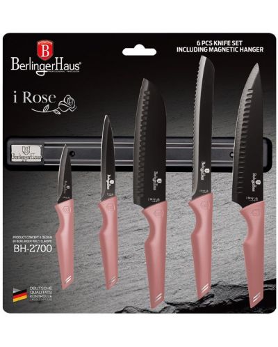 Set de 5 cuțite Berlinger Haus - Colecția I-Rose, cu bandă magnetică - 2