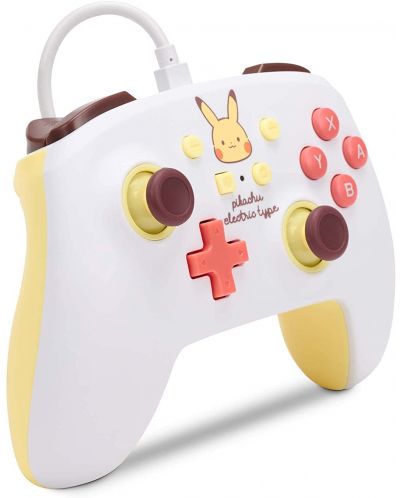 Controler PowerA - Enhanced, cu fir, pentru Nintendo Switch, Pikachu Electric Type - 2