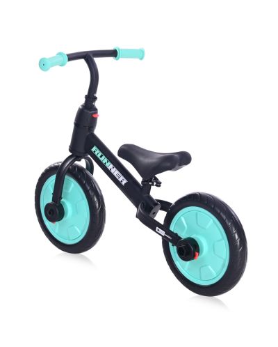 Bicicleta de echilibru Lorelli - Runner 2 in 1, Black & Turquoise - 2