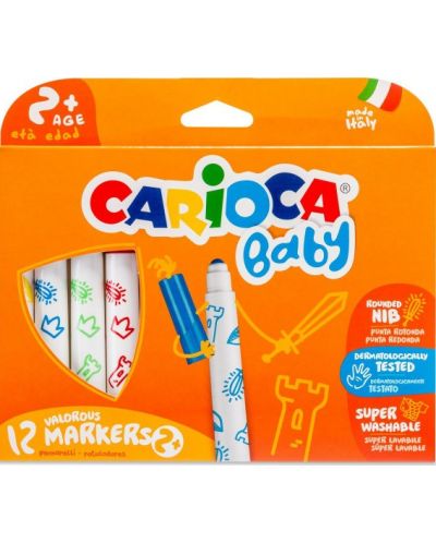 Set markere colorate Carioca Baby - 12 culori - 1