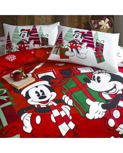 Set de dormitor cu licență TAC - Minnie & Mickey Christmas, 100% bumbac - 2