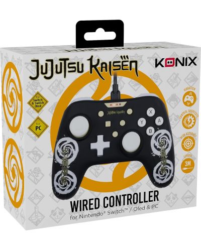 Controler Konix - pentru Nintendo Switch/PC, cu fir, Jujutsu Kaisen - 8