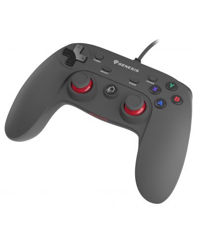 Controller Genesis - P65, за PC/PS3, cu fir, negru	 - 2