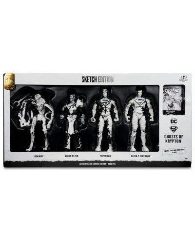 Set figurine de colecție McFarlane DC Comics: Superman - Ghosts of Krypton (Page Punchers) (Sketch Edition) (Gold Label) (Limited Edition), 18 cm - 11