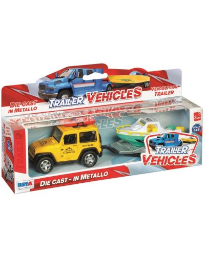 Set RS Toys - Jeep cu barca sau elicopter, 1:48, sortiment - 1