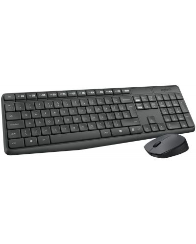 Set mouse  wireless si tastaturaLogitech - MK235, 2.4GHZ,  negru - 1