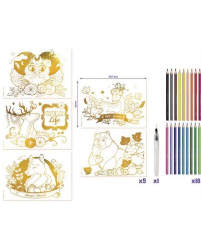 Set de colorat Maped Creativ - Aqua art, Vise plăcute, acuarele  - 3