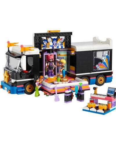 Constructor LEGO Friends -Autobuz de turism pop star (42619) - 2