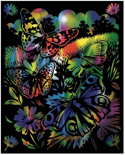Set de gravura Reeves - Fluture, pe baza colorata - 2