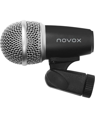 Set microfoane pentru tobe Novox - Drum Set, argintii/negre - 2
