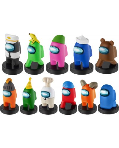 Set mini figurine P.M.I. Games: Among Us - Crewmates, 3D Stampers (Deluxe Box) (Series 2), 12 buc, gama larga - 3