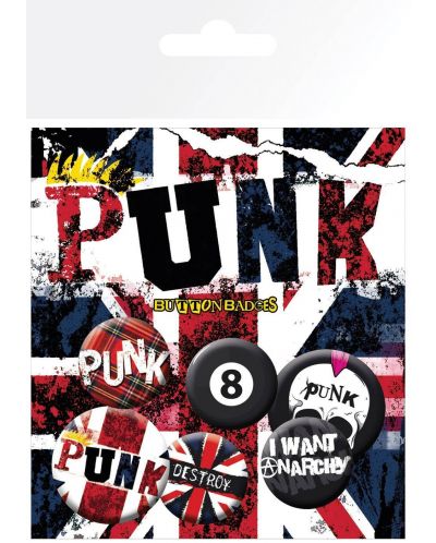 Set insigne GB eye Music: Punk - I want Anarchy - 1