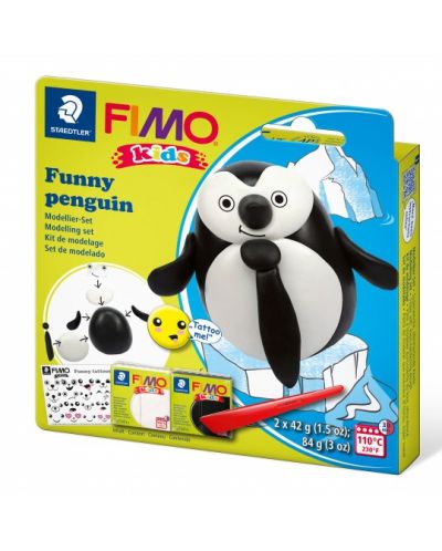 Set de argila polimerica Staedtler Fimo Kids - Penguin - 1