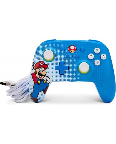 PowerA Controller - îmbunătățit, cu fir, pentru Nintendo Switch, Mario Pop Art - 9