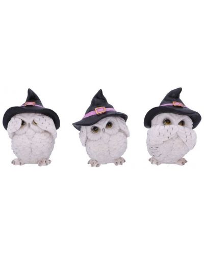 Set de statuete Nemesis Now Adult: Humor - Three Wise Feathered Familiars, 9 cm - 1