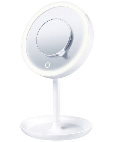 Oglinda cosmetica LED Beurer - BS 45, 5x Zoom, alb - 1
