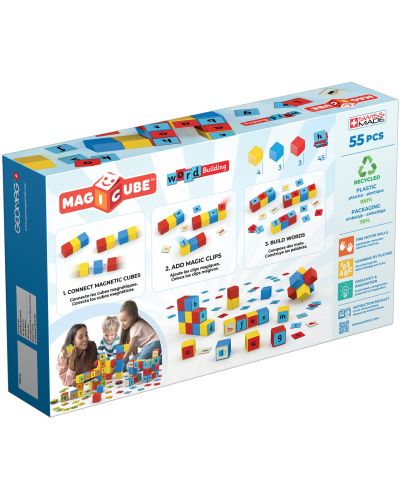 Set de cuburi magnetice Geomag - Magicube, Word Building EU, 55 de părți - 5