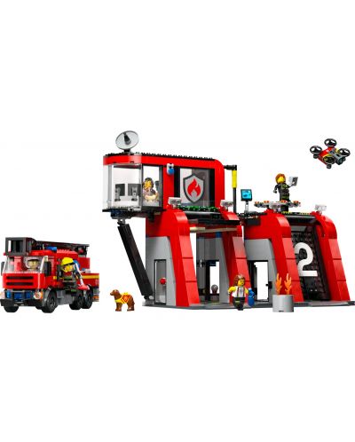 Constructor LEGO City - Stație de pompieri cu mașină de pompieri (60414) - 3
